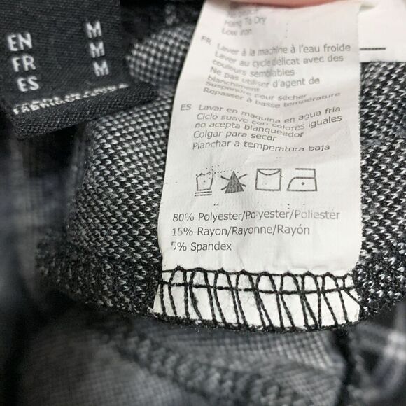 Streetwear Society Plaid Leggings Women's Medium Flare Boot Split Hem - Picture 5 of 7